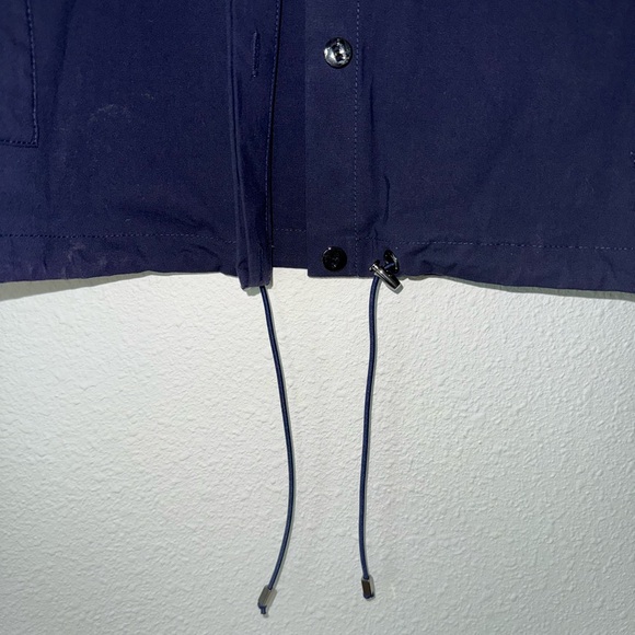 NWT $595 St. John Sport Techno Button Down Stretch Shirt Jacket Navy Size M - Picture 5 of 7